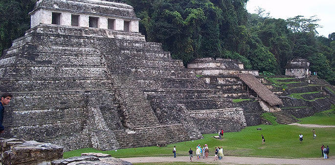 Palenque, Mexiko - ett tempelområde som tillhörde mayafolket